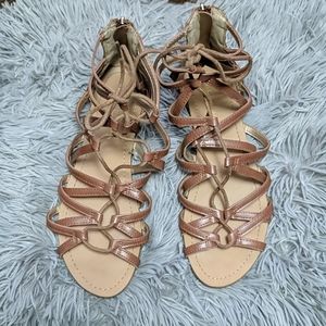 BCBG ankle gladiator sandals